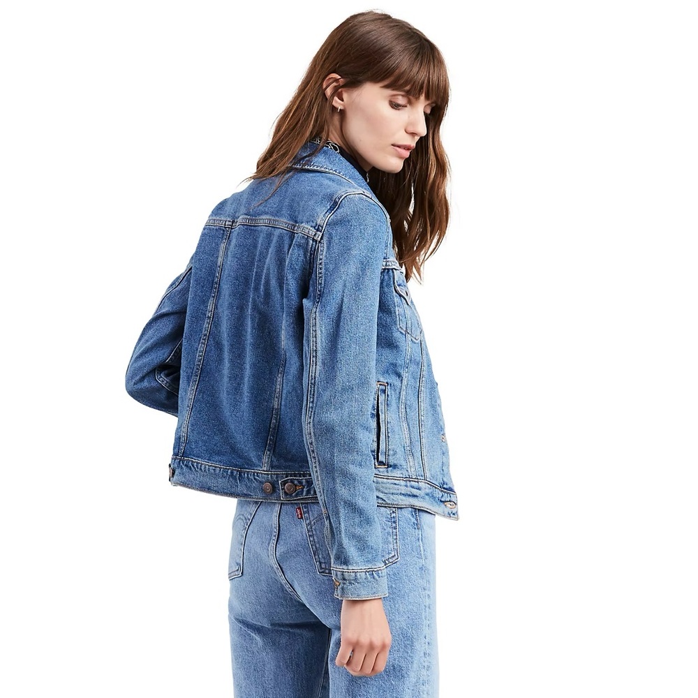 Levi’s Denim Trucker Jacket Medium Wash Sz XS - Picture 2 of 16